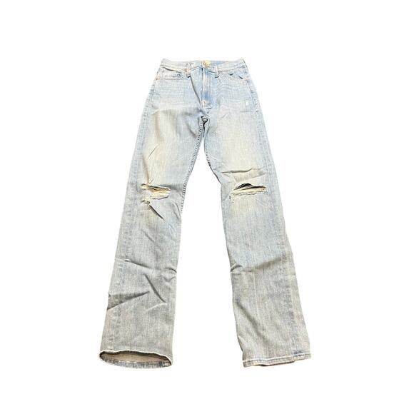 Mother High Waisted Rider Skimp Dreamer Light/Pastel Blue Womens Size 26 - Picture 2 of 15